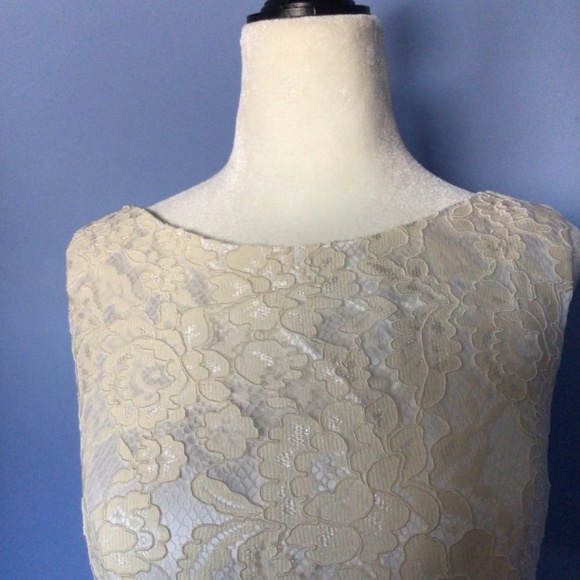 A Line Empire Waist Floor Length Satin Dress with Lace Bodice: the perfect 👗! - Picture 3 of 11